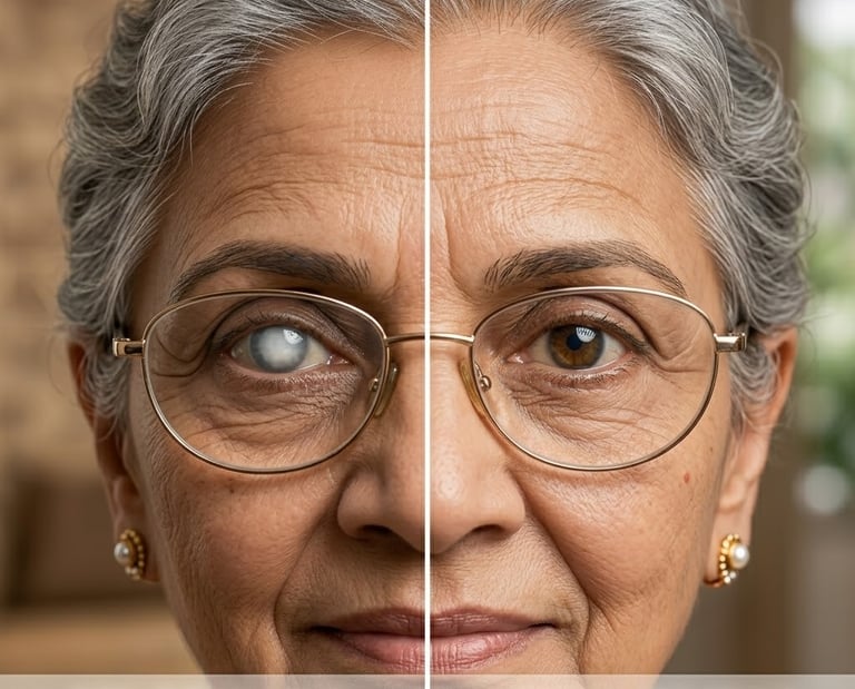 Pre and Post Cataract surgery