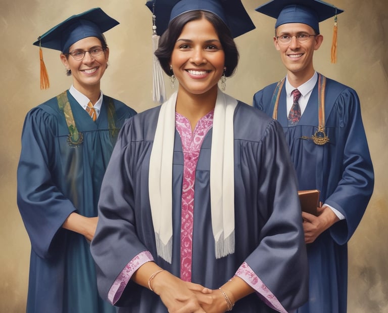 people throwing hats on air