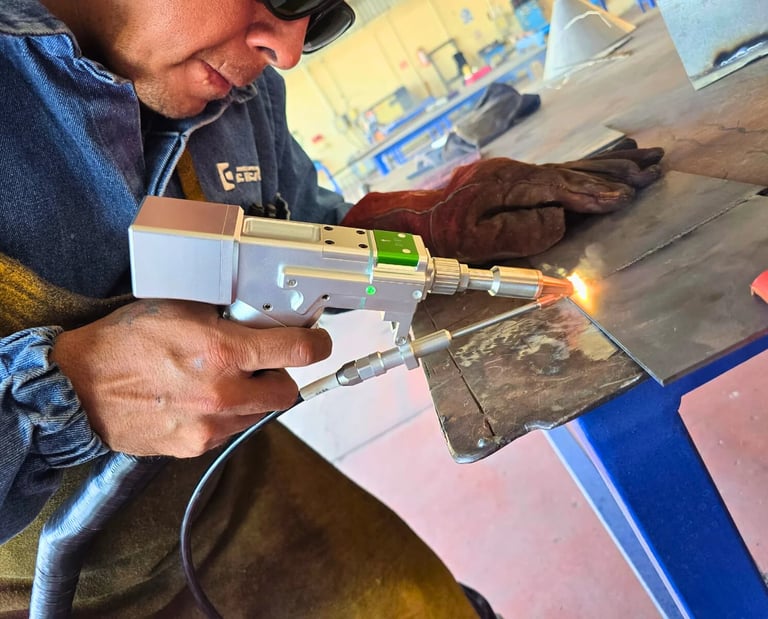 Soldadora a láser industrial