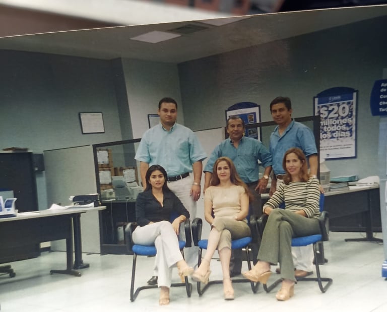 Con parte de mi equipo - cuando era Gerente de oficina BBVA