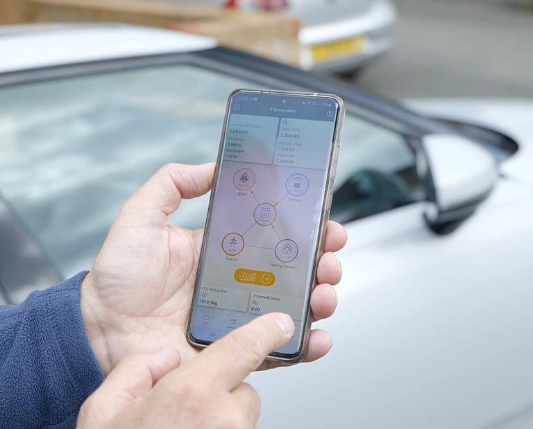 Solar App all controlled by mobile phone in their hand