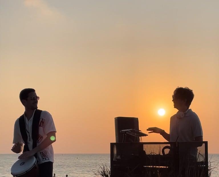 Thibault & Arnaud DJ et percussion live pour Club med établissements haut de gamme