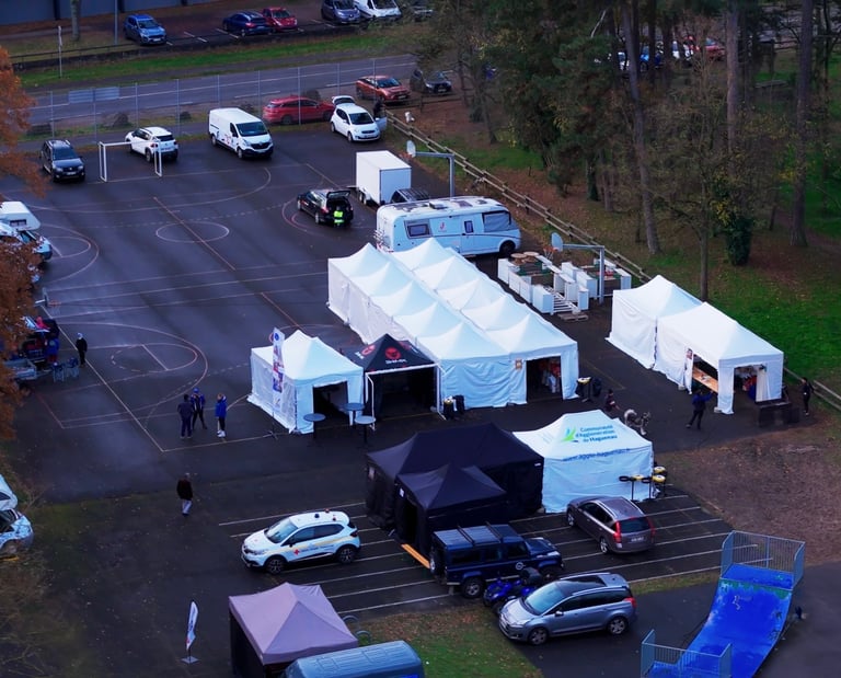 Événement de course de chiens du club Nanook filmé par drone