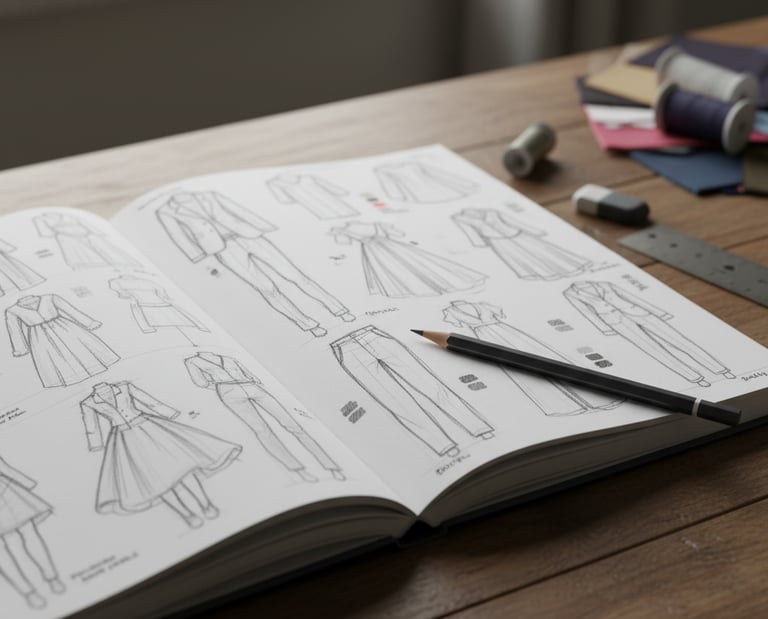 Fashion concept sketching by Cavity Studios turning creative ideas into strong visual design concept