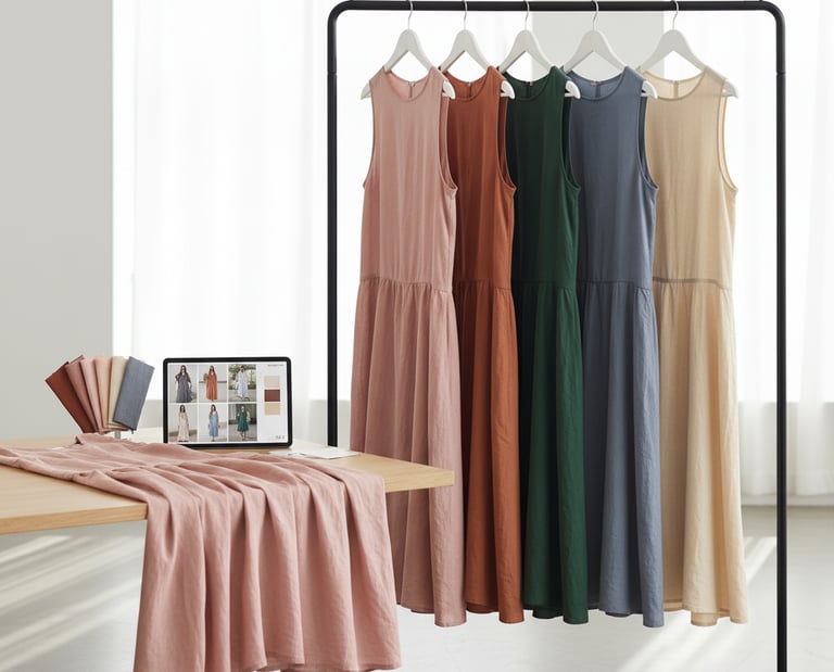 Cavity Studios color range development with seasonal palettes for apparel and fashion product design