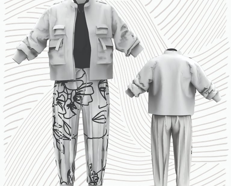 3D streetwear fashion render by Cavity Studios highlighting bold and contemporary design.