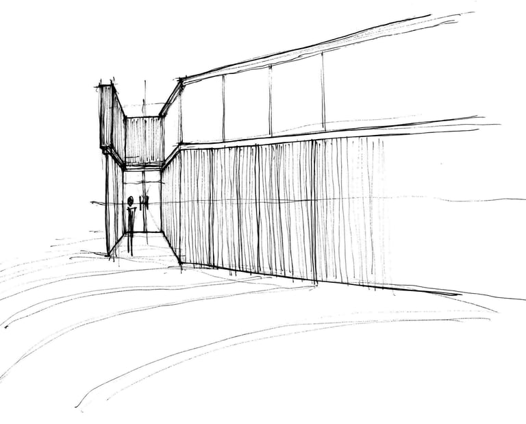 an architectural sketch
