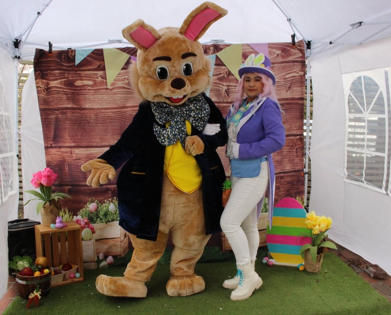 Easter Bunny and Bunny attendant