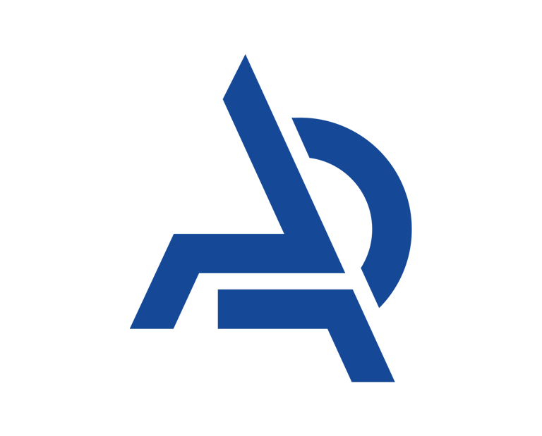 Logotipo azul de AR Clinic, clínica de medicina estética en Barcelona, Lleida y Mataró.