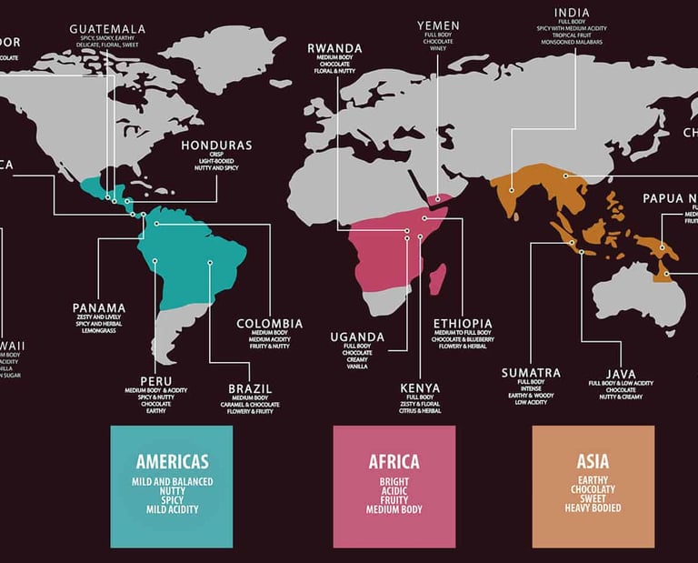 coffee belt. Coffee only grows in these parts of the world