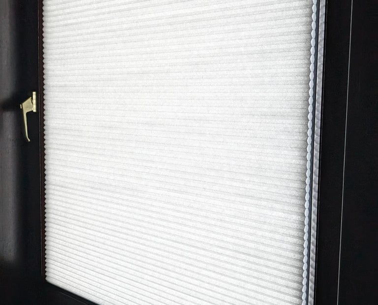 CLIC honeycomb blind top down bottom up fitted to uPVC window in Aberdeen