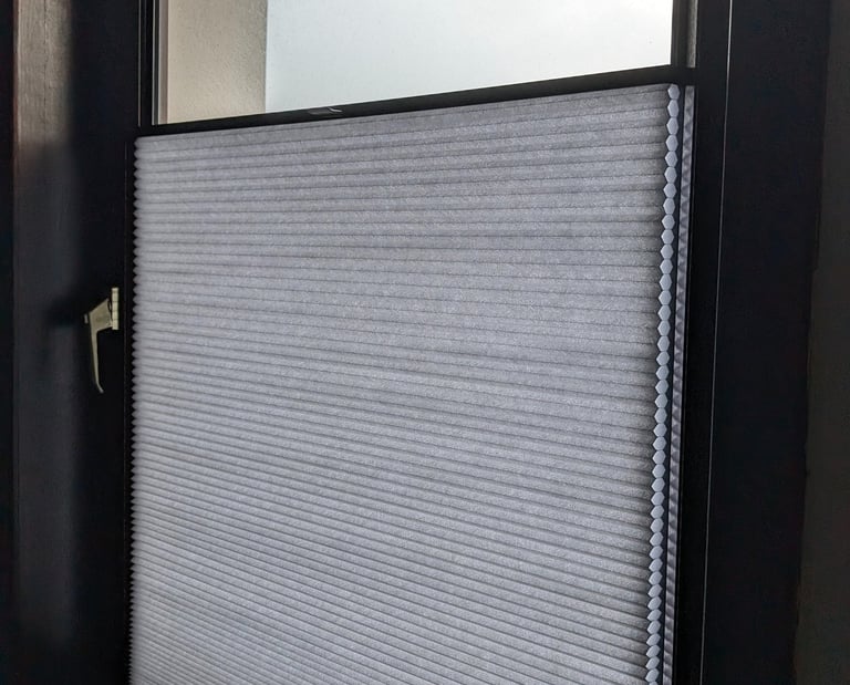 CLIC honeycomb blind top down bottom up fitted to uPVC window in Aberdeen