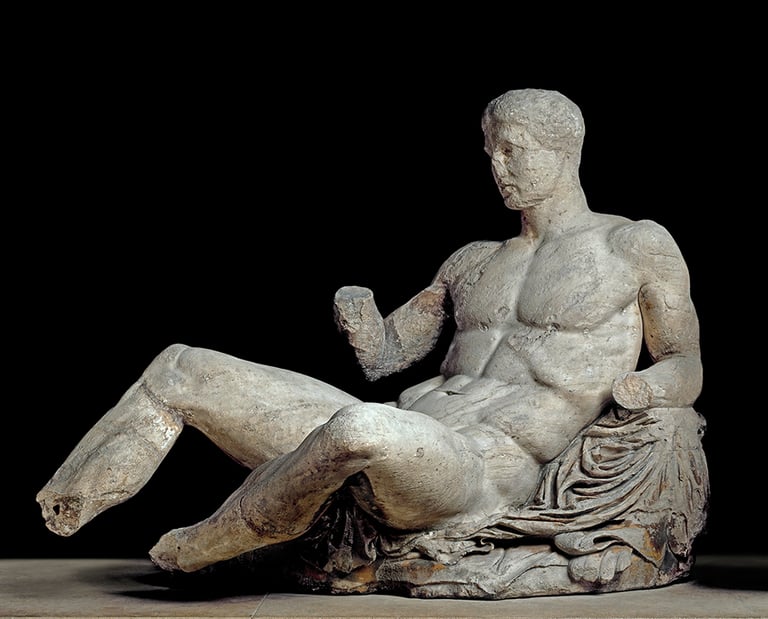 Dionísio, antigamente no frontão leste do Partenon, hoje no Museu Britânico