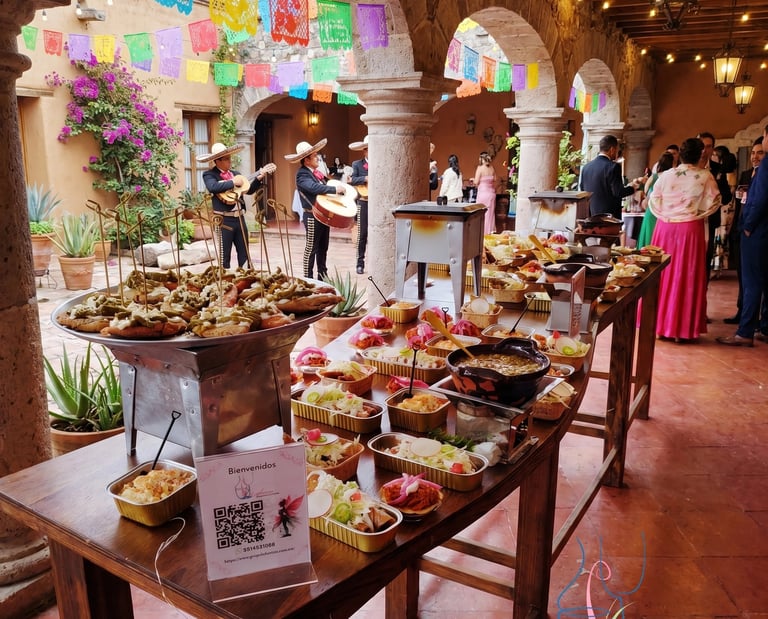 Buffet de antojitos mexicanos