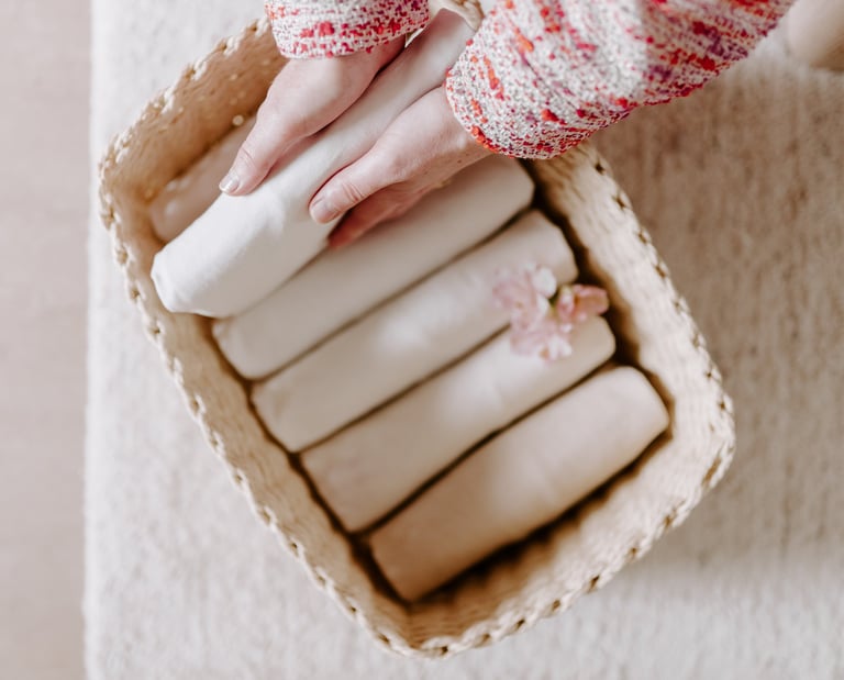 rangement dressing, pliage à la verticale, home organiser grenoble