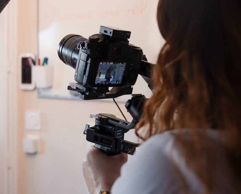 Tournage de film d'entreprise avec videaste professionnel