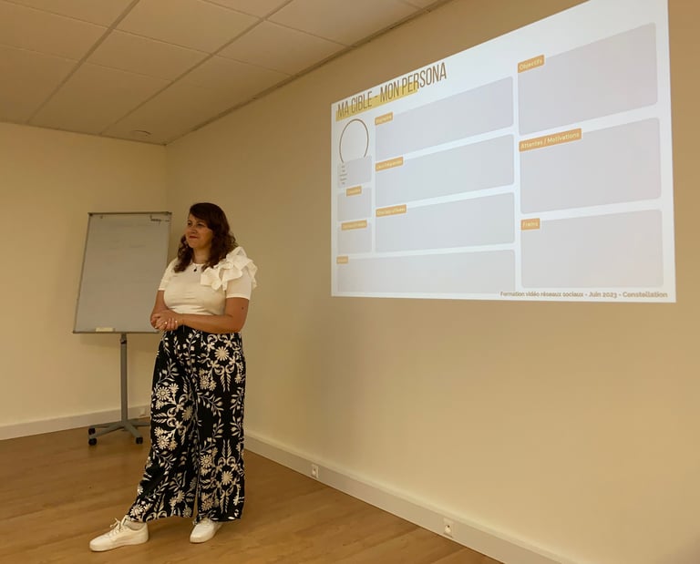 Conférence formation de persona, marketing, en stratégie de video pour les réseaux sociaux  avec vidéaste pro