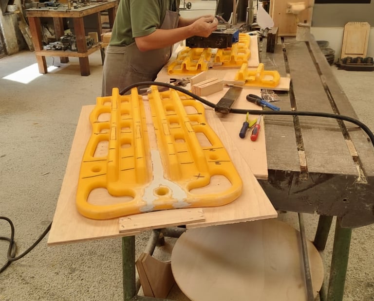 Produção / frabricação de macas de socorros feitas em polietileno de Rotomoldagem