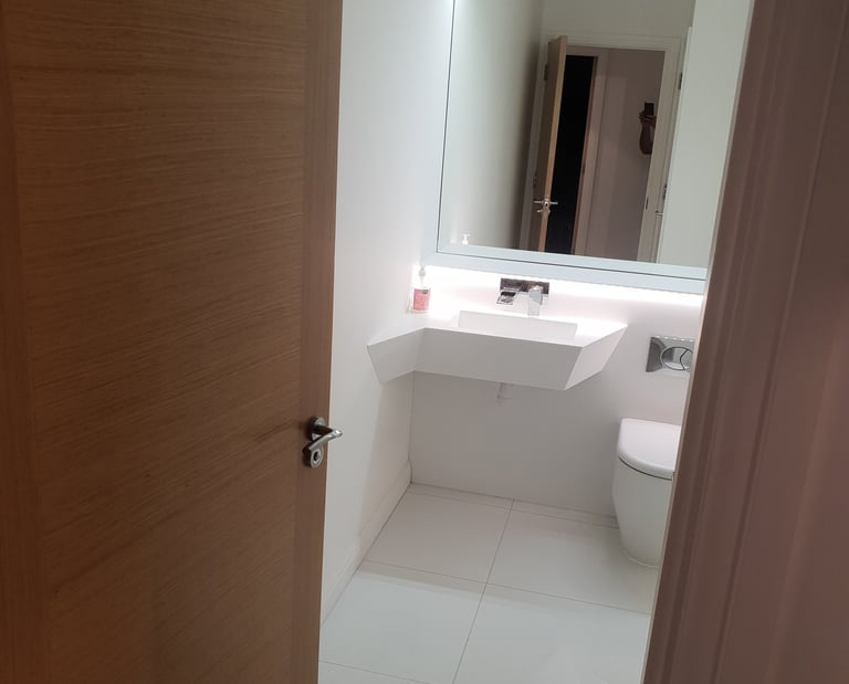 Bespoke sink, designed, fabricated and installed by us.