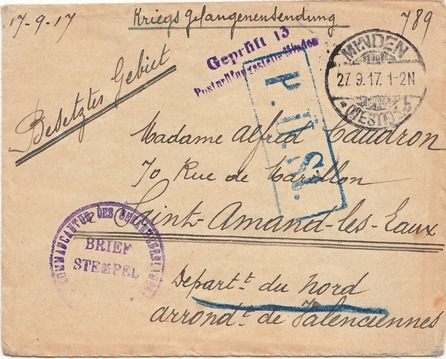Kriegsgefangenensendung P.Ü.St.