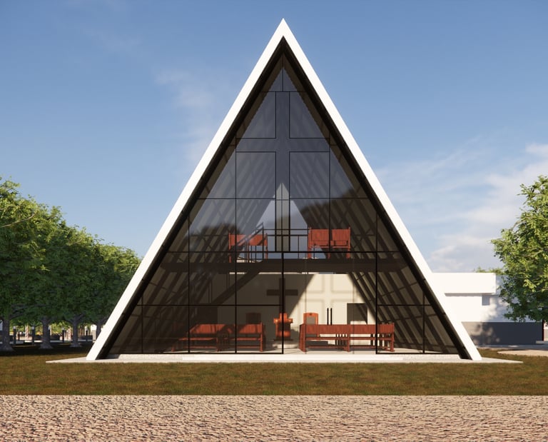 Capela rural integrada ao complexo da sede da fazenda