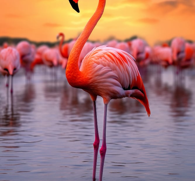 Flamants roses