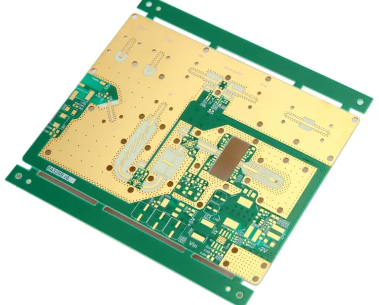 RF microwave pcb with Flash Gold Surface finishing | Omini