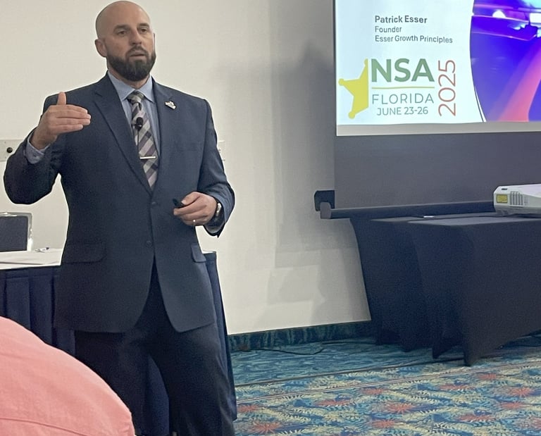 Patrick Esser presenting to the National Sheriffs Association Conference attendees