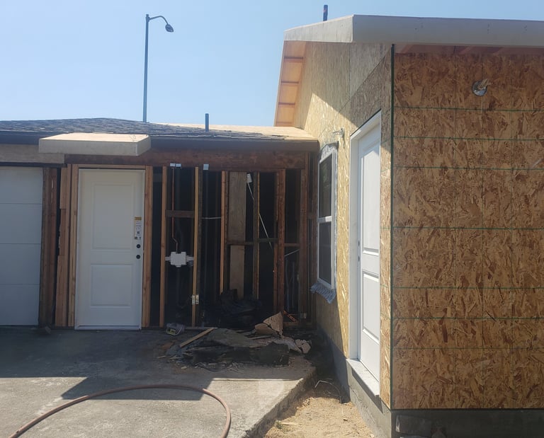 Exterior of Garage Converted into an accessory dwelling unit (ADU)