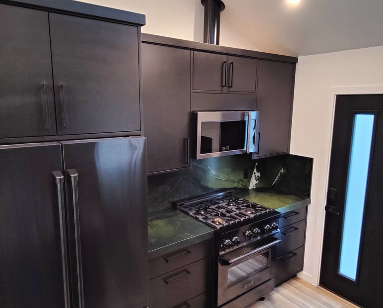 Interior Kitchen of Garage Converted into an accessory dwelling unit (ADU)