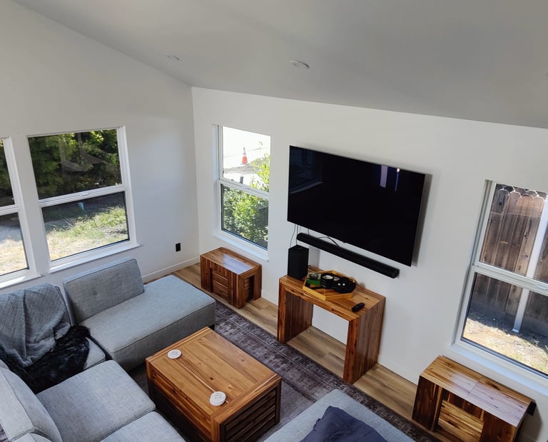 Interior of Garage Converted into an accessory dwelling unit (ADU)
