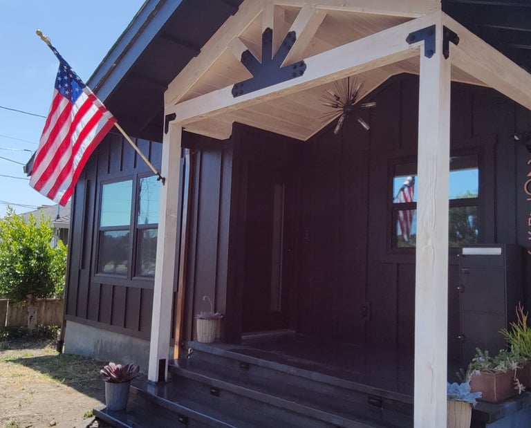 Exterior of Garage Converted into an accessory dwelling unit (ADU)