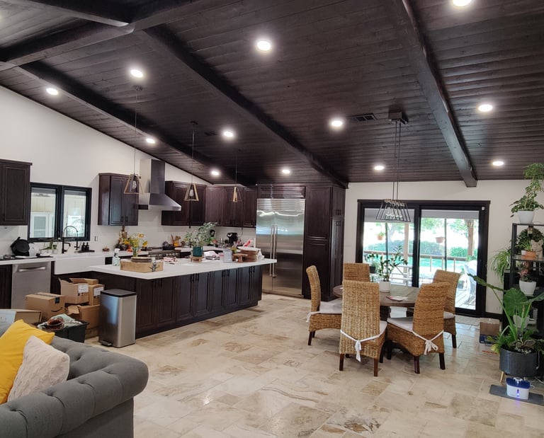 kitchen from open concept full home renovation