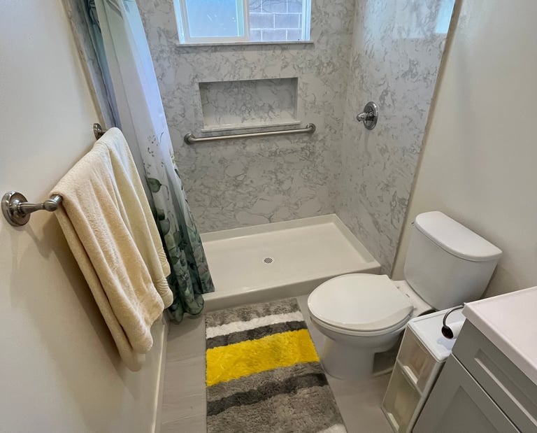interior bathroom remodel for Accessory Dwelling Unit (ADU)
