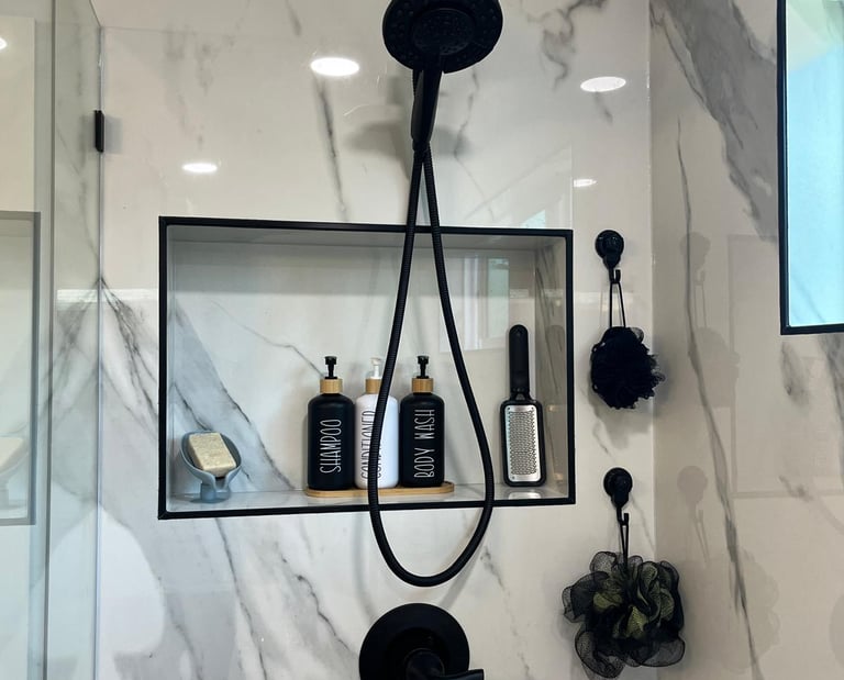 Interior of renovated bathroom