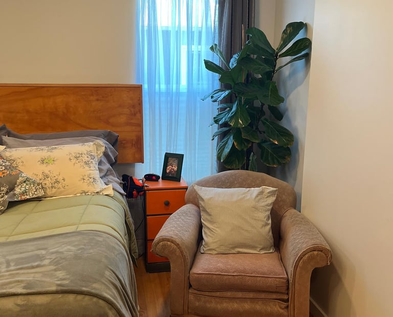 Interior of renovated bedroom