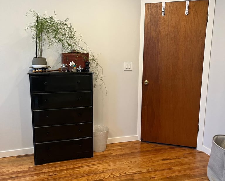 Interior of renovated bedroom