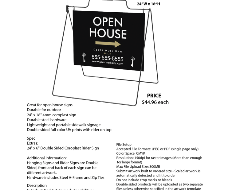 Real Estate A-Frame Sign