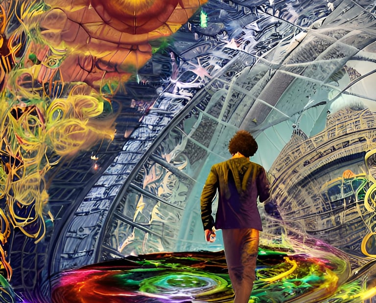 man walking through reality with ease