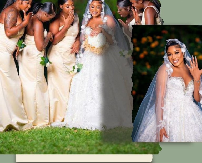 Look stunning on your special day with flawless lace wig installation for a bride and her bridal party at Kwik Fingaz