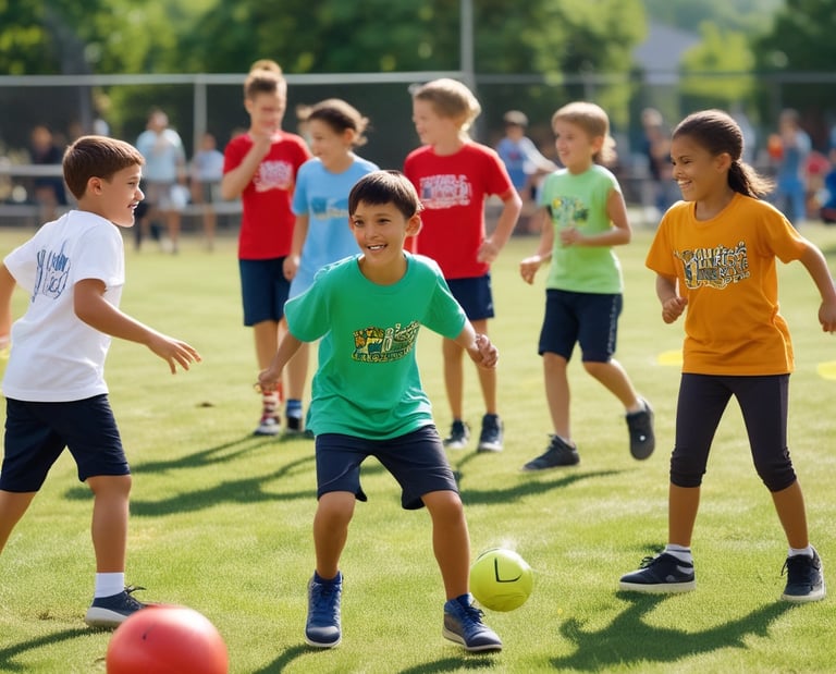 Young athletes engaged in a dynamic outdoor training session under coach supervision.