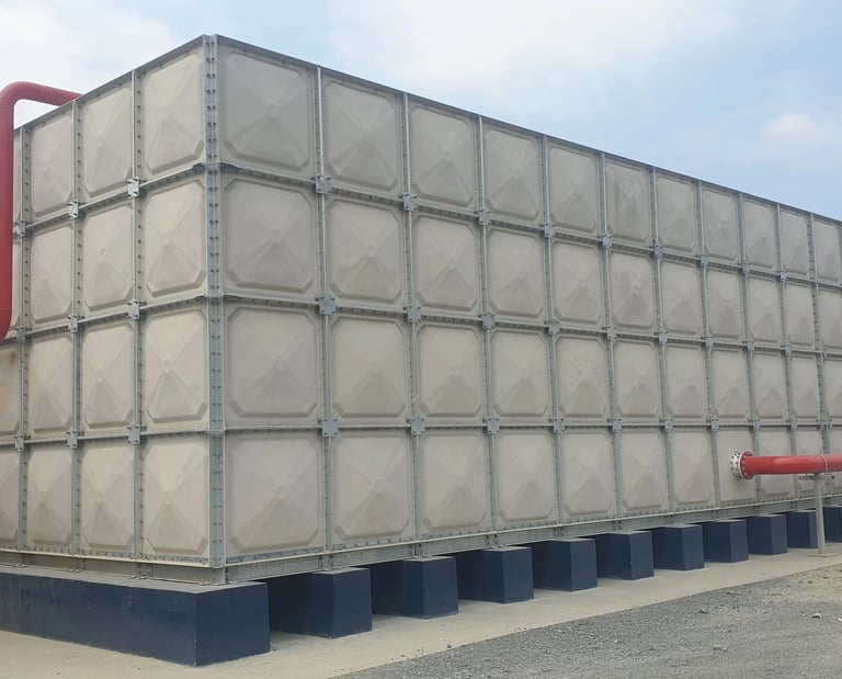 GRP water tank installation services in Qatar