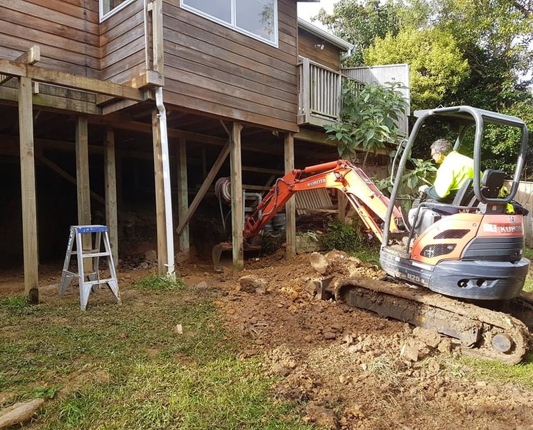 Earthworks for house extension - Qualitas Builders