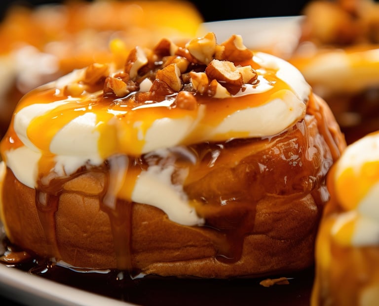a plate of baked baked baked baked potatoeshells and caramelade