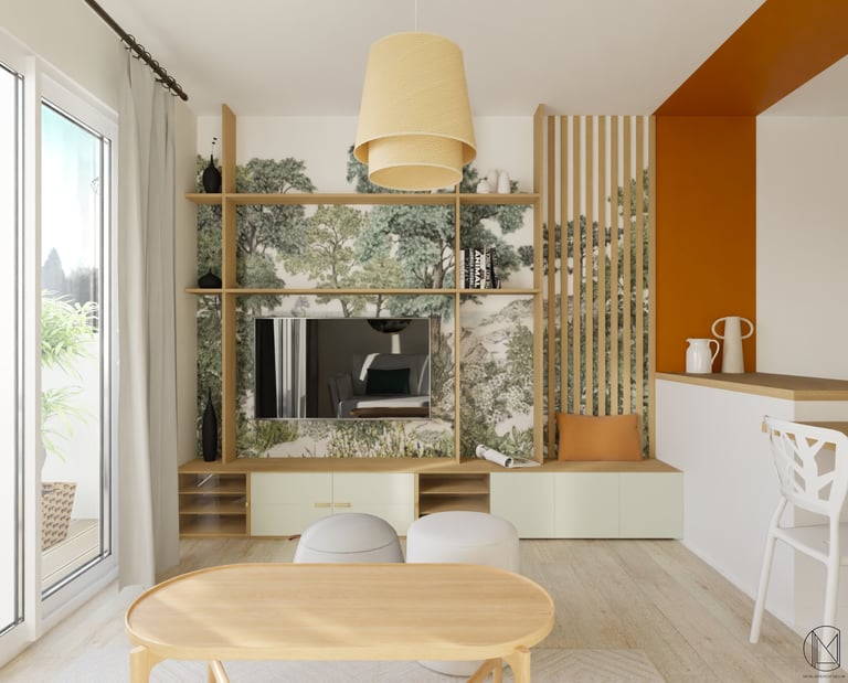 Le color zoning, technique de mise en couleur des murs pour délimiter les espaces.