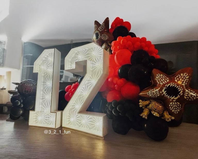 Balloon displays for birthday