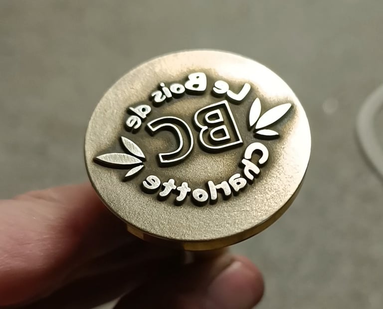 le bois de charlotte tampon laiton gravure laser