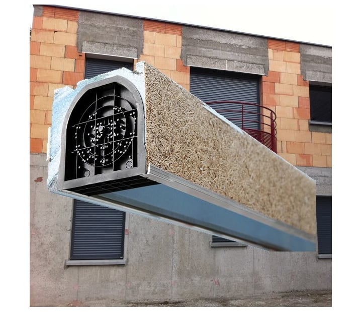 Coffre tunnel isolé pour volet roulant, isolation thermique et phonique optimale
