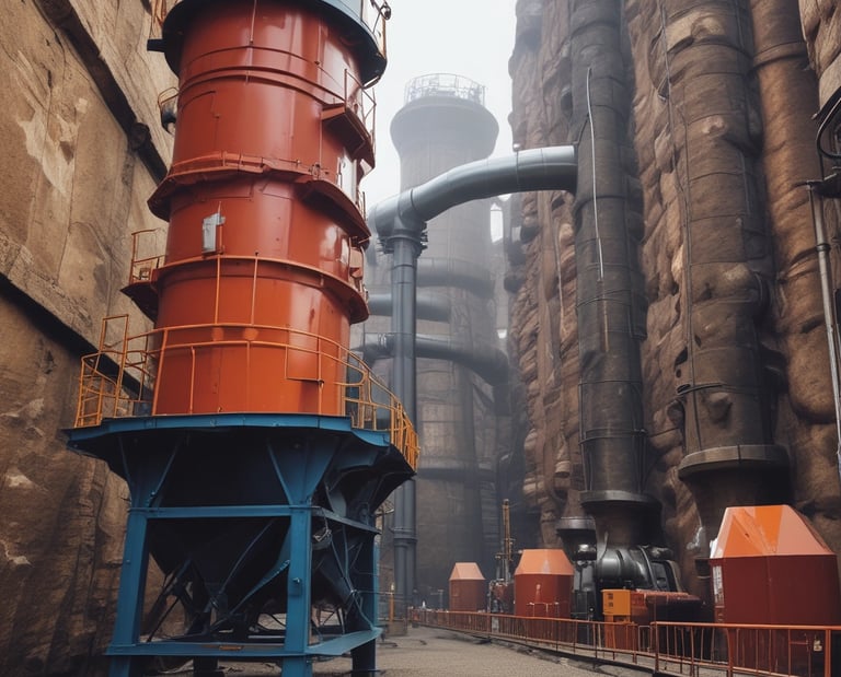 Close-up of a high-performance sealing system installed on heavy industrial machinery.