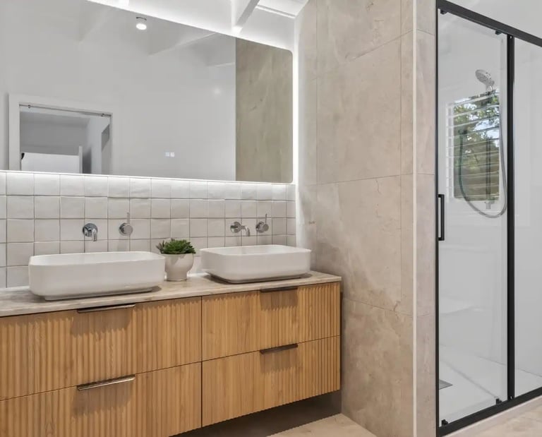Kaiwaka Mangawhai Road home renovation - ensuite - CHR Builders